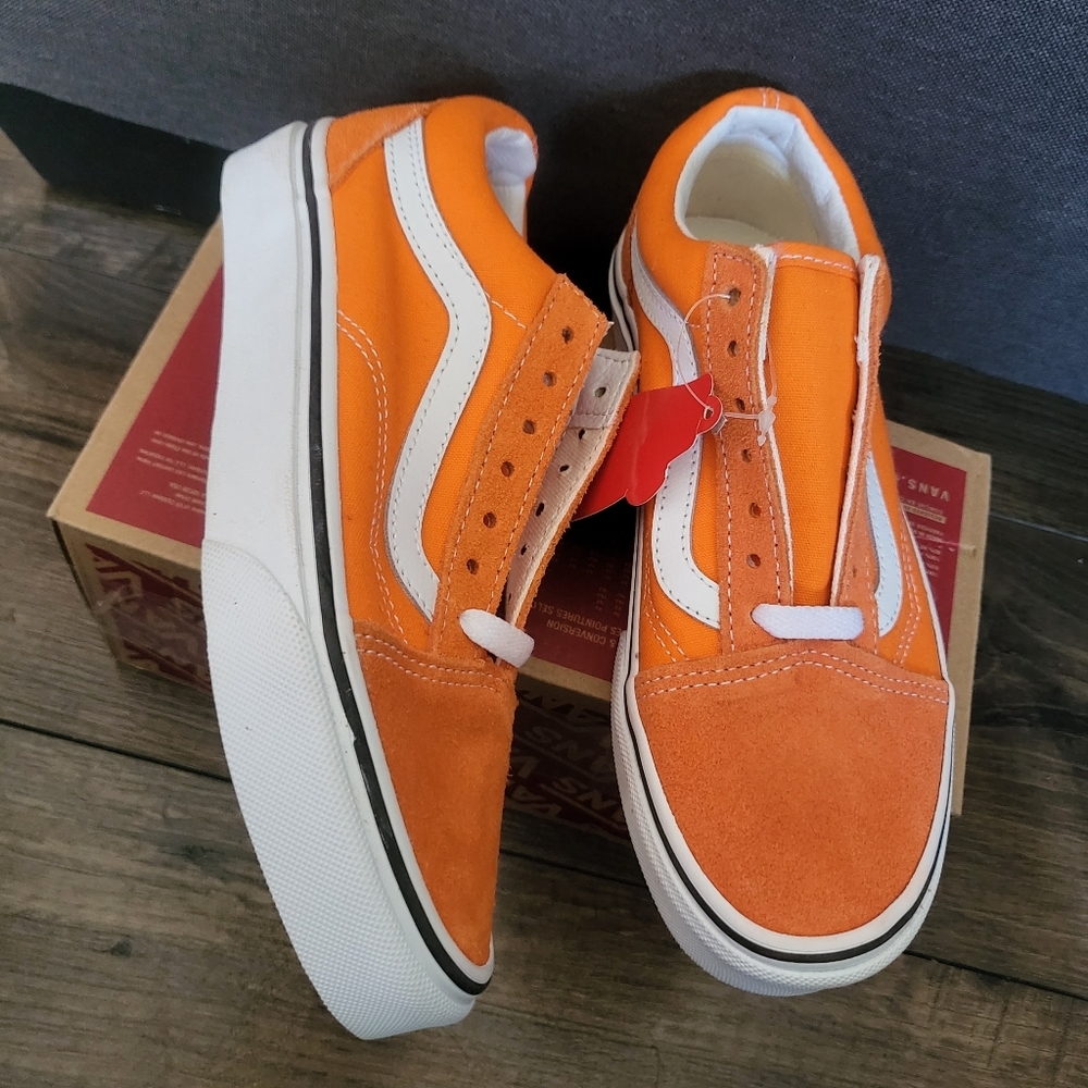 Vans Old Skool Orange Tiger Women 5.5 VNOA5KRFAVM (2022) Suede Canvas